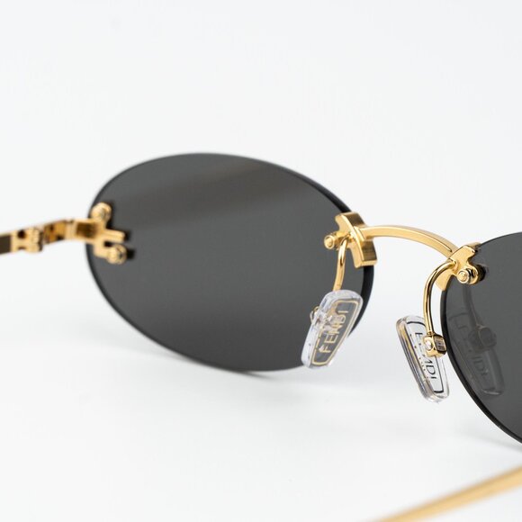 Fendi FIRST CRYSTAL Women Sunglasses Gold Oval FE4075US 30A NEW AUTHENTIC - Picture 7 of 16